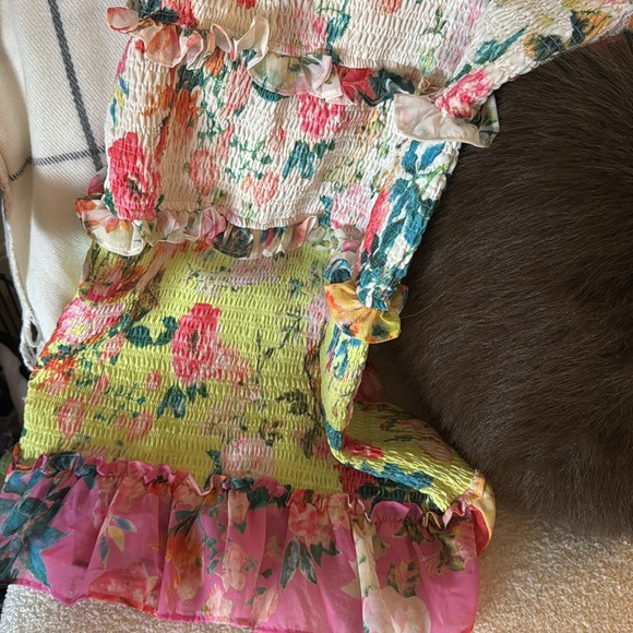 FLORAL RUCHED DRESS - Picture 5 of 5